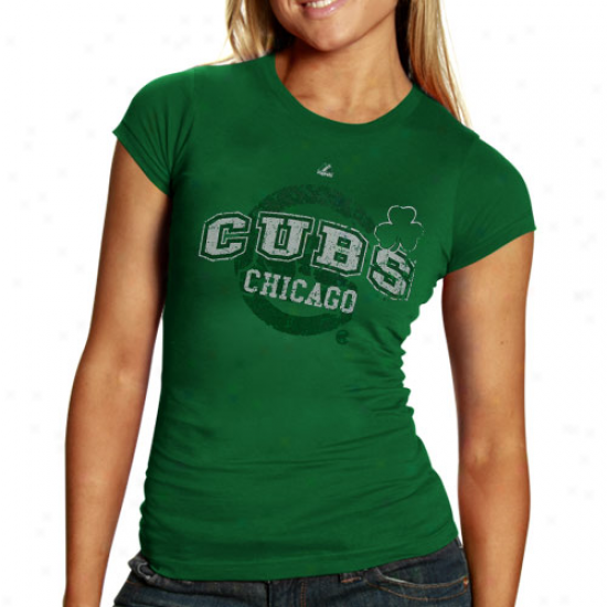 Majestic Chicago Cubs I Love Green T-shirt - Unripe