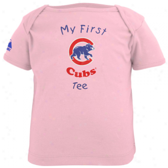 Majestic Chicago Cubs Infant Girls My First Tee T-shirt - Pink