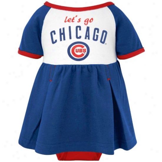 Majestic Chicago Cubs Infatn Girls Tri-color Creeper Dress