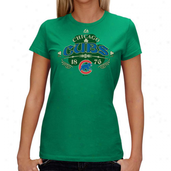 Majestic Chicago Cubs Ladies Kelly Green Clover Contender T-shirt