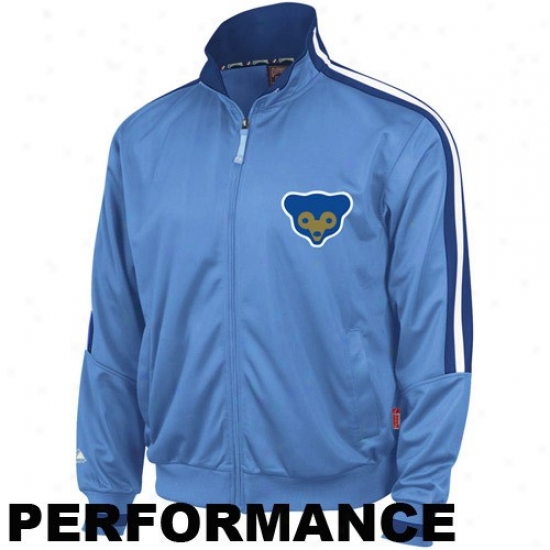 Majestic Chicago Cubs Light Blue Cooperstown Therma Base Performance Track Jacket