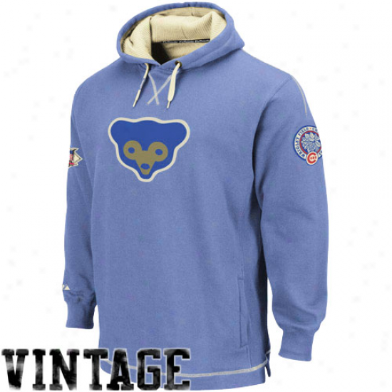 Majestic Chicago Cubs Light Blue The Liberation Cooperstown Pullover Hoody Sweatshirt