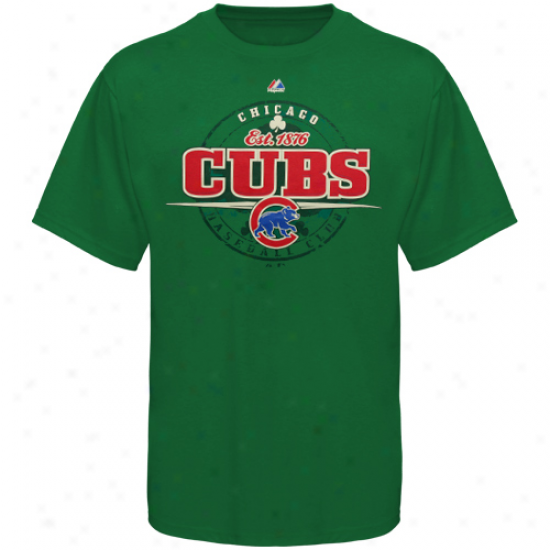 Majestic Chicago Cubs Luck Of Ours T-shirt - Green