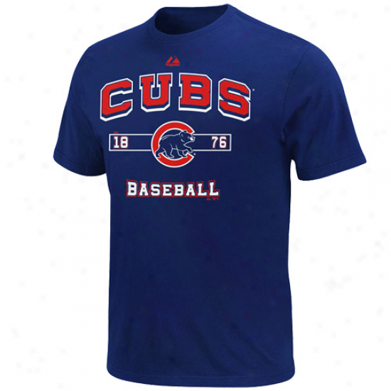 Majestic Chicago Cubs Past Time Original T-shirt - Royal Blue