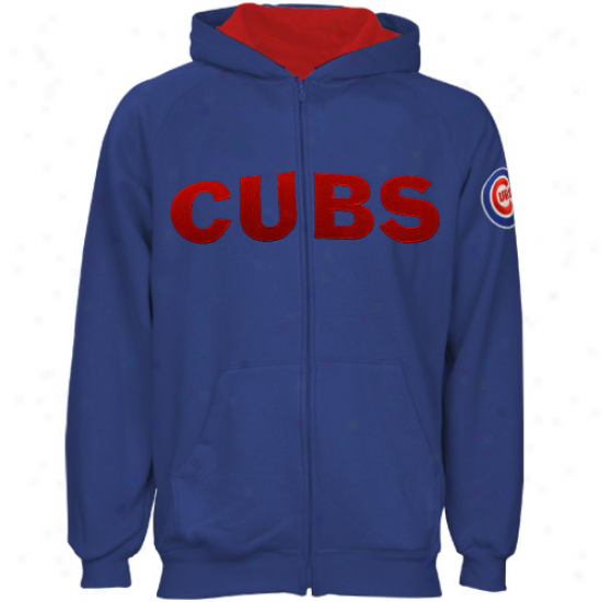 Majestic Chicago Cubs Preschool Royal Blue Full Zip Hoody Sweatshirt