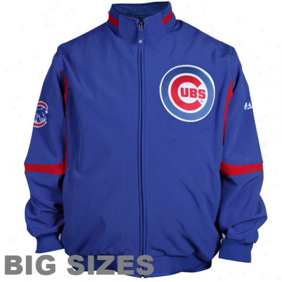 Splendid Chicago Cubs Royal Blue Big Sizes Triple Peak Full Zip Performance Jacket