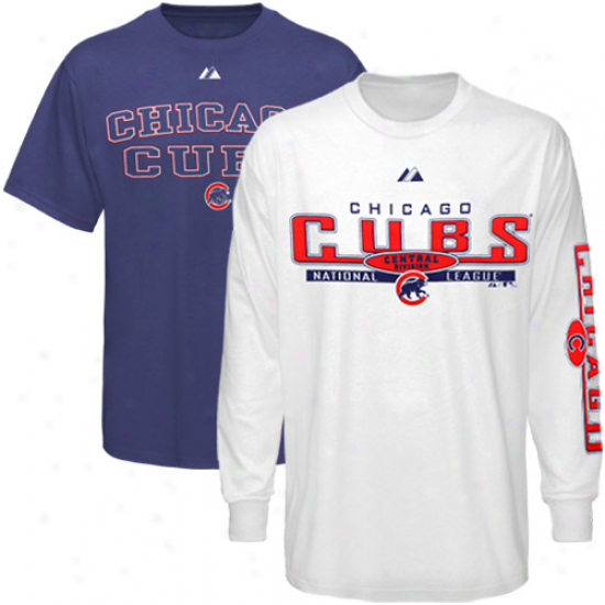 Majestic Chicago Cubs Royal Blue-white Package T-shirt Combo Predetermined