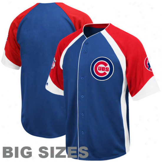 Majestic Chicago Cubs Wheelhouse Big Sizes Jersey - Royal Blue-red