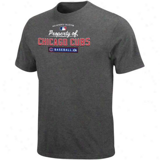 Majestic Chicago Cubs Youth Charcoal Property Of T-shirt