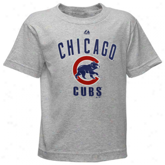 Majestic Chicago Cubs Youth Performance Fan T-shirt - Ash