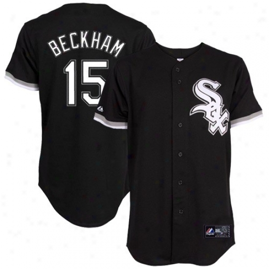 Majestic Chicago White Sox #15 Gordon Beckham Black Replica Baseball Jersey