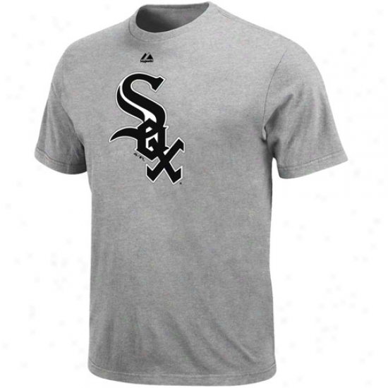 Majestic Chicago White Sox Ash Soft Density Officiak Logo T-shirt