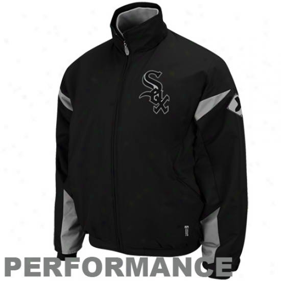 Majestic Chicago White Sox Black Therma Base Tech Performance Sweatshirt