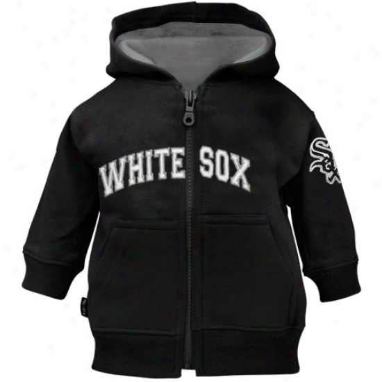 Majestic Chicago White Sox Infant Mourning Full Zip Hoodie Sweatshirt