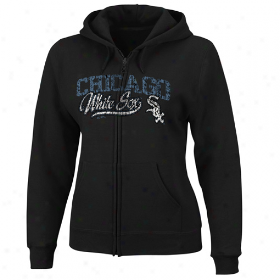 Majestic Chicago White Sox Ladies Black Beauty Full Zip Hoody