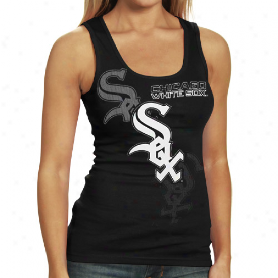 Majestic Chicago White Sox Ladies Black Pearl Tank Top