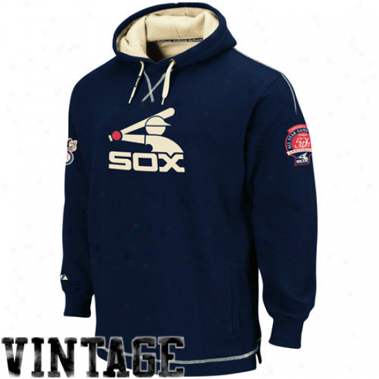 Majestic Chicago White Sox Navy Blue The Liberation Cooperstown Pullover Hoody Sweatshirt