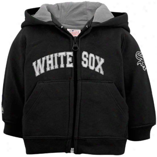 Majestic Chicago White Sox Newborn Black Full Zip Hoodie Sweatzhirt