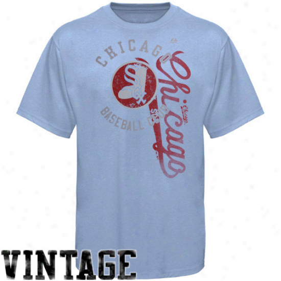 Majestiic Chicago Of a ~ color Sox Robust Rookie Vintage T-shirt - Light Blue