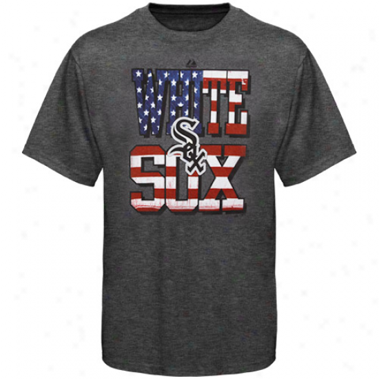 Majestic Chicago Whlte Sox Star Spangled T-shirt - Charcoal