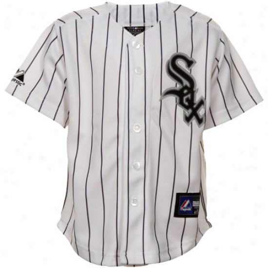 Majestic Chicago White Sox Toddler Replica Jersey - White Pinstripe