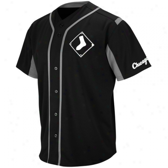 Majestic Chicago White Sox Youth Wind-up Jersey - Black