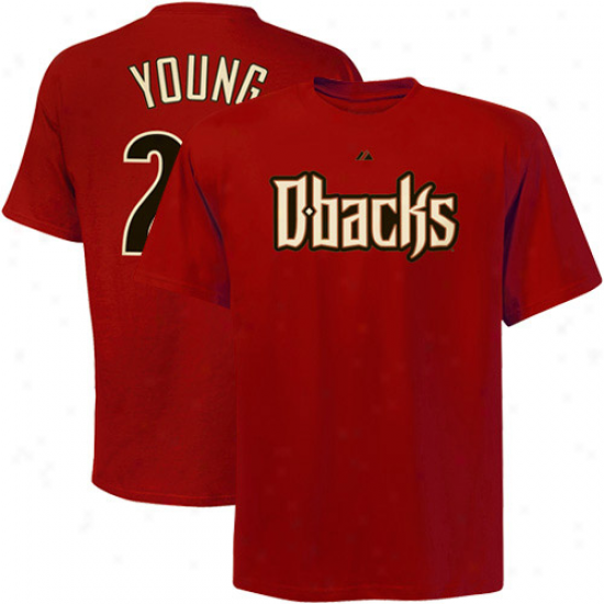 Splendid Chris Young Arizona Diamondbacks #24 Player T-shhirt - Sedona Red