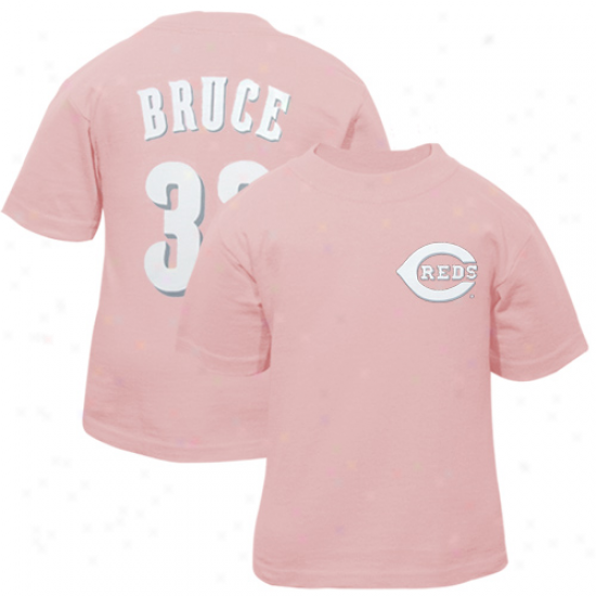Splendid Cincinnati Reds #32 Jay Bruce Tkddler Girls Pink Player T-shirt