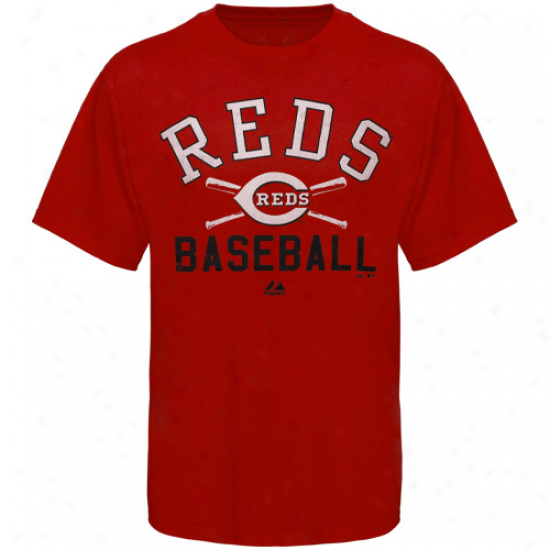Majesfic Cincinnati Reds Athletic City Modern Fit T-shirt - Red