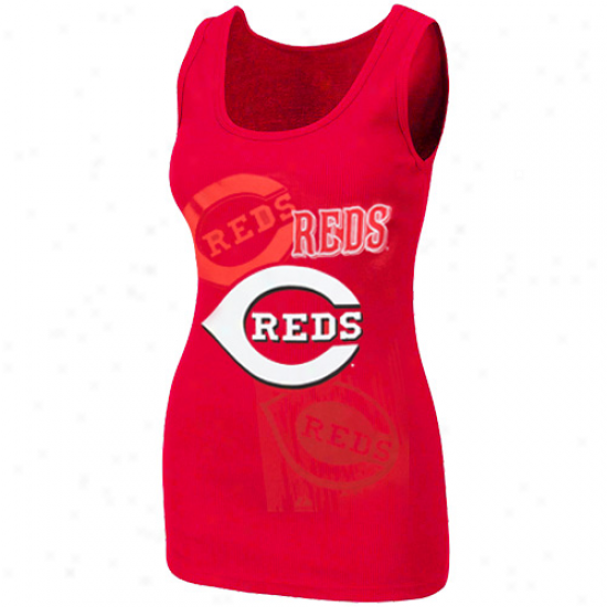 Majestic Cincinnati Reds LadiesR ed Pearl Tajk Top