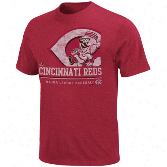 Majestic Cincinnati Reds Submariner Heathered T-shirt - Red