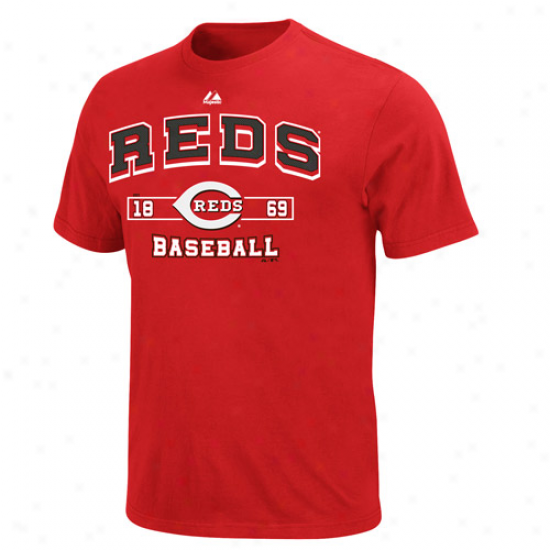 Majesgic Cincinnati Reds Ykuth Past Time Original T-shirt - Red