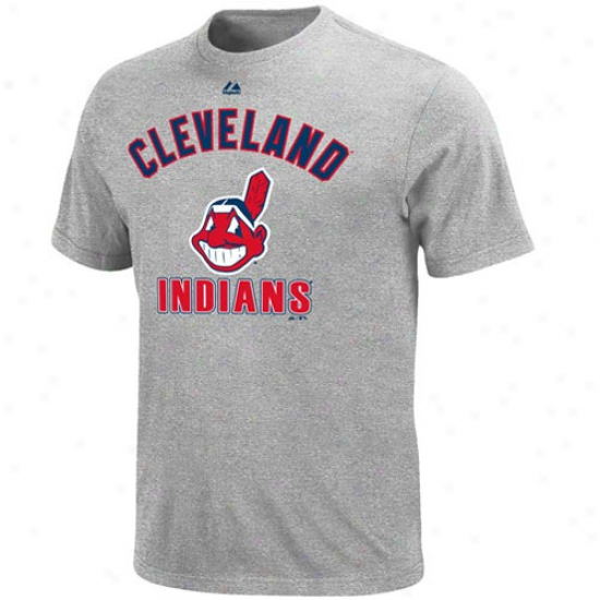 Majestic Cleveland Indians Performance Fan T-shirt - Ash