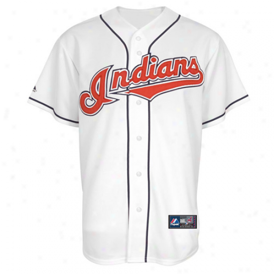 Majestic Clevleand Indians Youth Replica Jersey - White