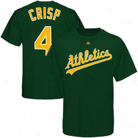Majestic Coco Crisp Oakland Athletics Plaeyr T-shirt - Green