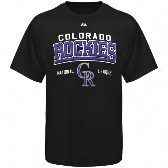 Majestic Colorado Rockies Black Built Legacy T-shirt