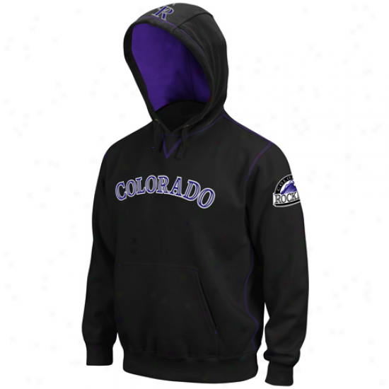 Majestic Colorado Rockies Black Golden Child Pullover Hoody Sweatshirt