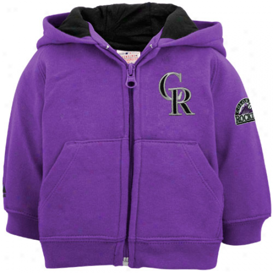 Majestic Colorado Rockies Newborn Purple Exactly Zip Hoodie Sweatshirt