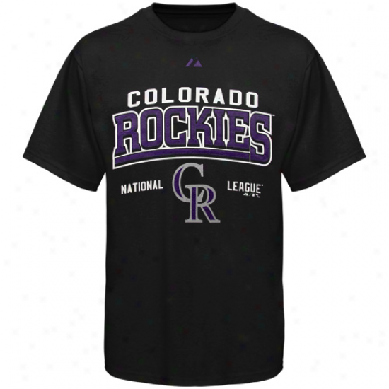 Majestic Colorado Rockies Youth Black Built Legacy T-shirt