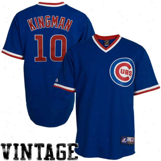 Majestic Dave Kingman Chicago Cubs Replica Cooperstown Throwback Jersey - Royal Blue