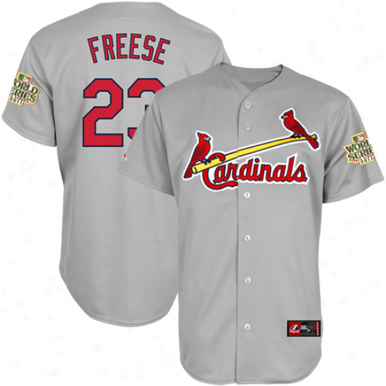 Majesttic David Freese St. Louis Cardinals 2011 World Series Champions Absent Replica Jersey - Gray