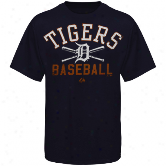 Majestic Detroit Tigers Athletic City Recent Fit T-shirt - Navy Blue