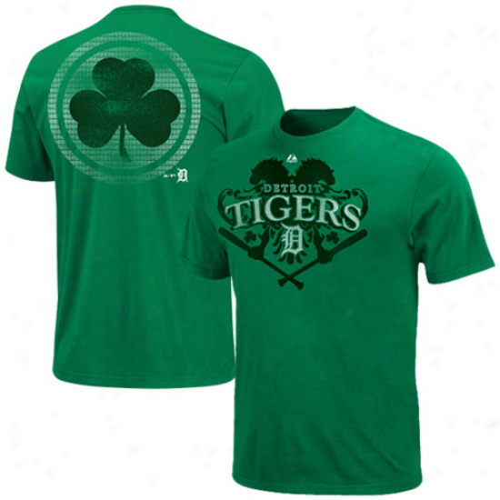 Majestic Detroit Tigers Celtic Catch T-shirt - Green