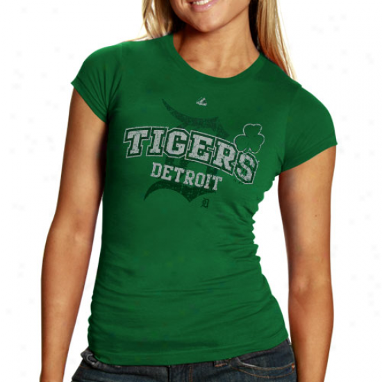 Majestic Detroit Tigers I Liking Green T-shirt - Green