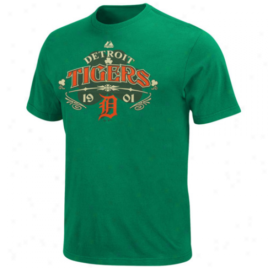 Majestic Detroit Tigers Kelly Green Clover Contender T-shirt