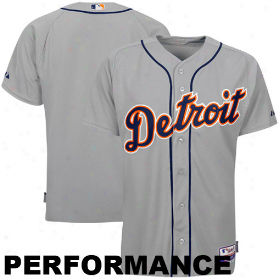 Majestic Detroit Tigers On-field Cool Base Performance Jersey-gray