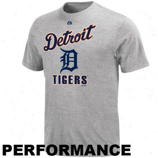 Majestic Detroit Tigers Performance Fan T-shirt - Ash