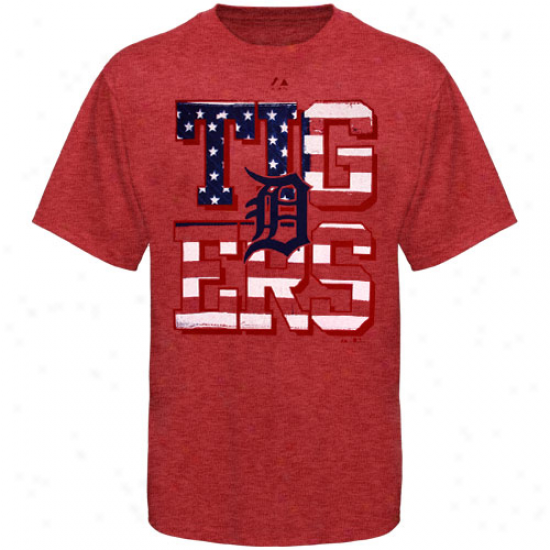 Majestic Detroit Tigers Star Spangled T-shirt - Red