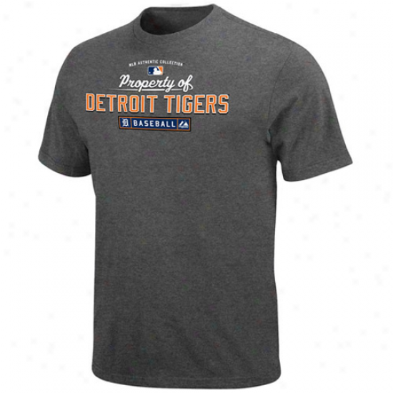Majestic Detroit Tigers Youth Charcoal Propedty Of T-shirt