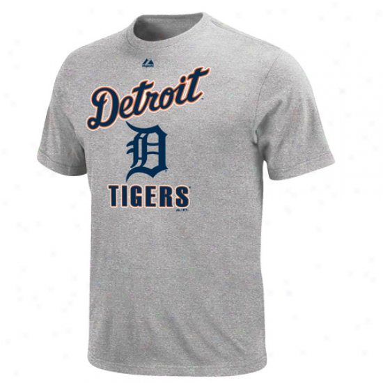 Majestic Detroit Tigers Youth Performance Fan T-shirt - Ash